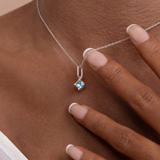 Serenity Star Blue Topaz Pendant Necklace