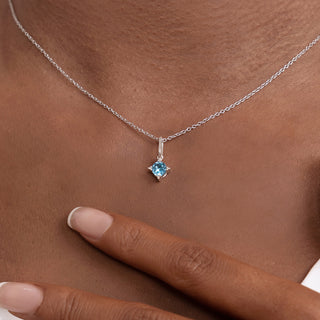 Serenity Star Blue Topaz Pendant Necklace