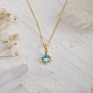 Serenity Star Blue Topaz Pendant Necklace