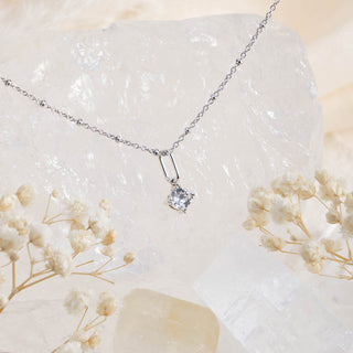 Serenity Star White Topaz Pendant Necklace