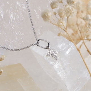 Serenity Star Hammered Pendant Necklace