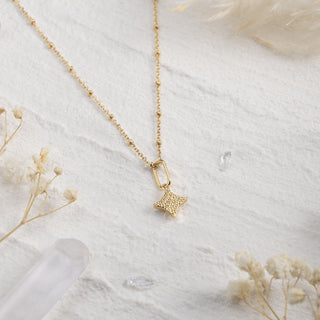 Serenity Star Hammered Pendant Necklace