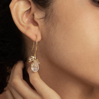 Mistletoe Droplet Crystal Drop Earrings