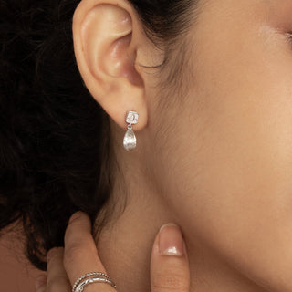 Orchid Brushed Drop Earrings