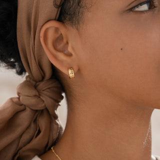 Serenity Star Huggie Earrings