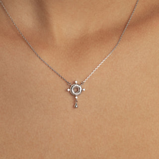 Orchid Halo Pendant Necklace