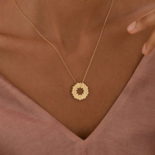 Mandala Open Circle Pendant Necklace