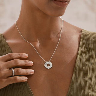 Mandala Open Circle Pendant Necklace