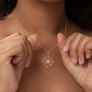 Antler Dharmachakra Pendant Necklace