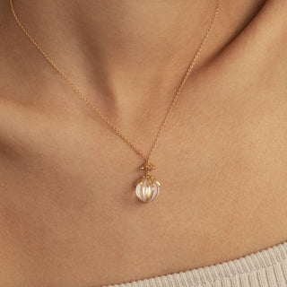 Mistletoe Crystal Orb Pendant Necklace