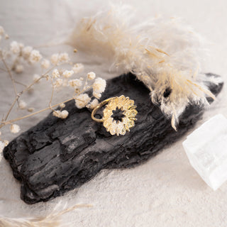 Mandala Open Circle Statement Ring