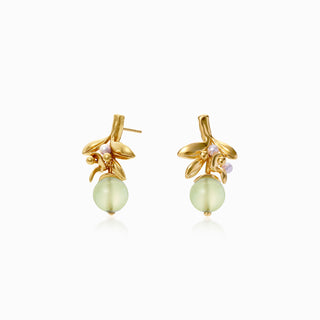 Mistletoe Prehnite Drop Earrings