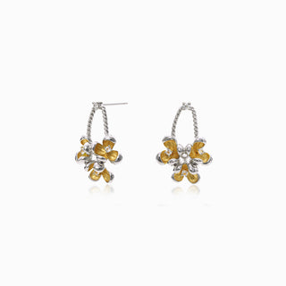Cute Osmanthus Flower Basket Studs