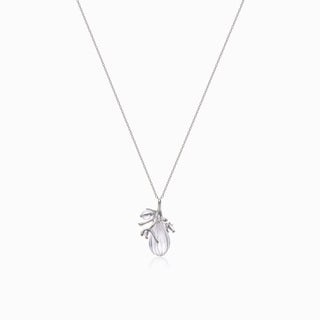 Mistletoe Droplet Crystal Pendant Necklace