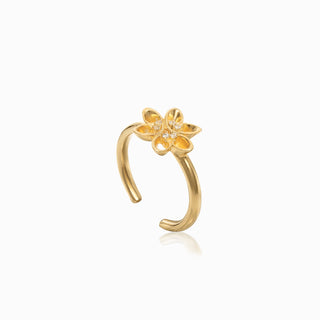 Mistletoe Trio Heart Open Ring