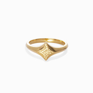 Serenity Star Hammered Ring