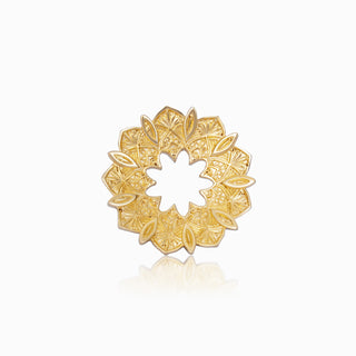 Mandala Open Circle Statement Ring